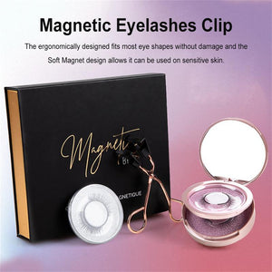 6Pcs Magnetic EyeLashes Kit With Applicator 3D Natural Look False Lashes Reusable Easy Wear No Glue Need Eyelashes & Clip Set